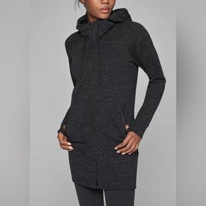 ATHLETA Stronger Long CYA Hoodie BLACK Medium